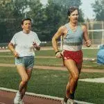 Grensland halve marathon met Marlies 1987